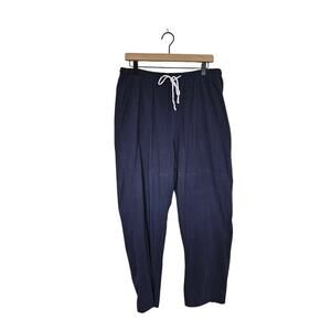 Women's Blair XL Navy Blue Pants Drawstring Cotton Blend Spring Summer pockets
